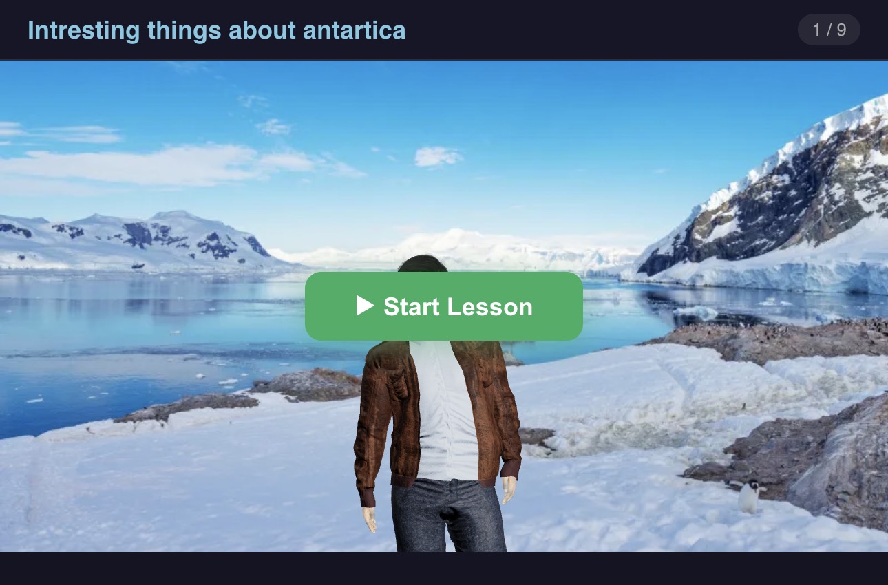 Learn With Avatar demo - talking teacher